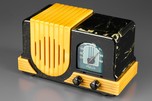 Catalin Addison 2 Waterfall Radio in Dark Green + Yellow