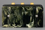 Addison 5 Courthouse Catalin Radio in Highly Marbleized Dark Green + Yellow