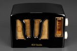 Jet Black RCA Catalin ’Tulip-Grille’ RC350 Radio - Striking