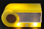 CYARTS B Deluxe ’Bullet’ Radio Yellow Plexon + Lucite