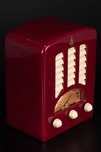 Emerson BT-245 ’Tombstone’ Catalin Radio in Oxblood + Ivory