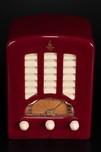 Emerson BT-245 ’Tombstone’ Catalin Radio in Oxblood + Ivory