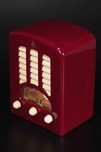 Emerson BT-245 ’Tombstone’ Catalin Radio in Oxblood + Ivory