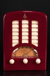 Emerson BT-245 ’Tombstone’ Catalin Radio in Oxblood + Ivory