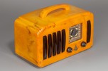 Emerson EP375 Catalin 5+1 Radio in Butterscotch + Brown with Handle