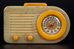 FADA 1000 Catalin Radio ’Bullet’ in Onyx + Yellow