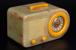 FADA 1000 Catalin Radio ’Bullet’ in Onyx + Yellow