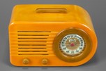 FADA Model 1000 ’Bullet’ Catalin Radio in Warm Yellow + Onyx Green