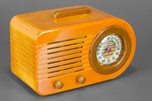 FADA Model 1000 ’Bullet’ Catalin Radio in Warm Yellow + Onyx Green