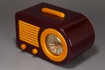 FADA 1000 Insert Grill Bullet Catalin Radio in Maroon + Yellow