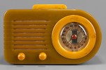 FADA 116 Catalin ’Euro Bullet’ Radio in Onyx Green + Yellow - Export Model