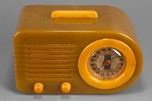 FADA 116 Catalin ’Euro Bullet’ Radio in Onyx Green + Yellow - Export Model