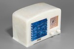 FADA 53 Catalin Radio in Alabaster w/ Lapis-Lazuli Blue Grill