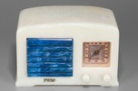 FADA 53 Catalin Radio in Alabaster w/ Lapis-Lazuli Blue Grill