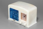 FADA 53 Catalin Radio in Alabaster w/ Lapis-Lazuli Blue Grill