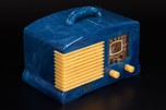 FADA L-56 Catalin Radio in Heavily Marbleized Blue + Yellow