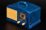 FADA L-56 Catalin Radio in Heavily Marbleized Blue + Yellow