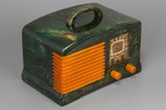 Beautiful FADA L-56 Catalin Radio in Marbleized Blue + Yellow