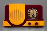 Addison 2 Catalin ’Waterfall’ Radio in Maroon + Butterscotch