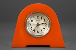 Deco Waterbury Clock in Watermelon Red Catalin